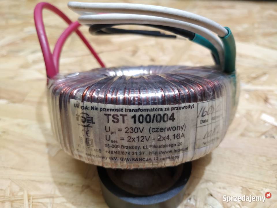Transformator toroidalny TST 100004 100W 2x12v sprzedam