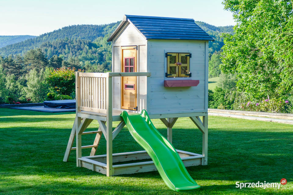 Kolorowy domek ogrodowy dzieci małopolskie Trzemeśnia