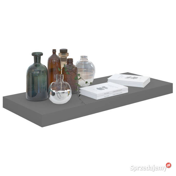 Półki ścienne 2 wysoki połysk szare 60x235x38 Warszawa
