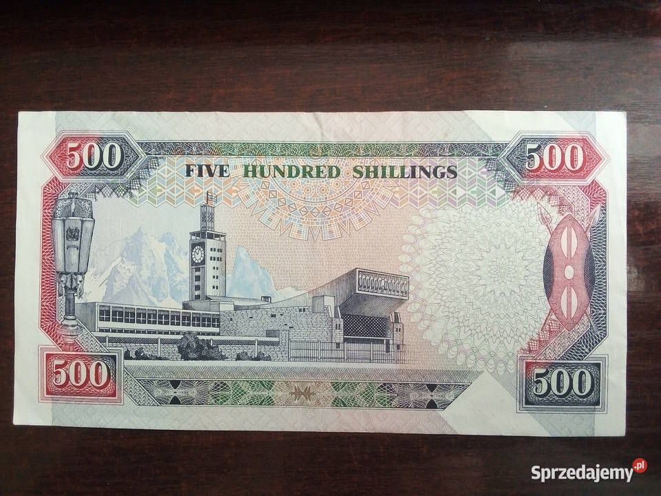 Banknot 500 szylingów Kenia mazowieckie Płońsk