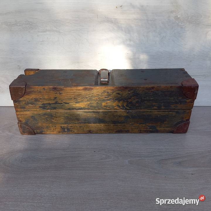 Oryginalna niemiecka drewniana skrzynka na Militaria Warszawa