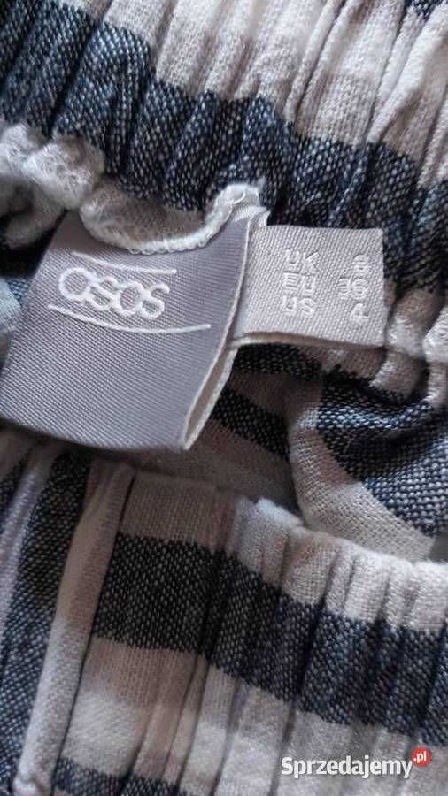 Spódnica z lnem Asos rozmiar 3638 z kieszeniami Moda i Styl Lublin