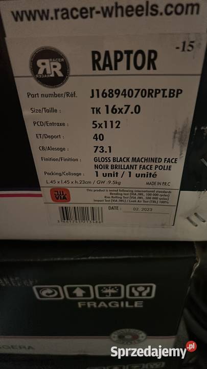 Alufelgi R16 rozstaw śrub 5x112