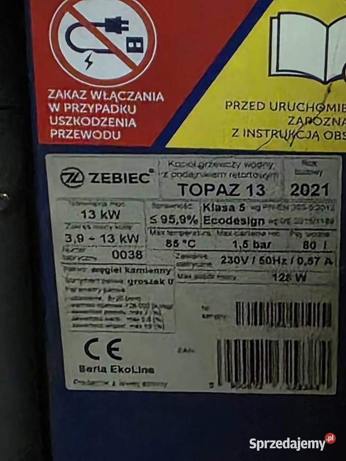 Sprzedam piec co Zrębiec 13kw z podajnikiem a Mszana