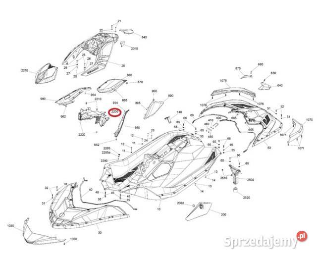 Osłona konsoli Seadoo Spark BRP 291003439 Nowy Sącz