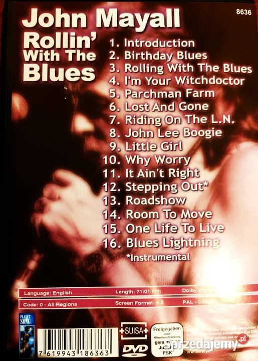 DVD Rewelacyjny Koncert John Mayall USA Rzeszów