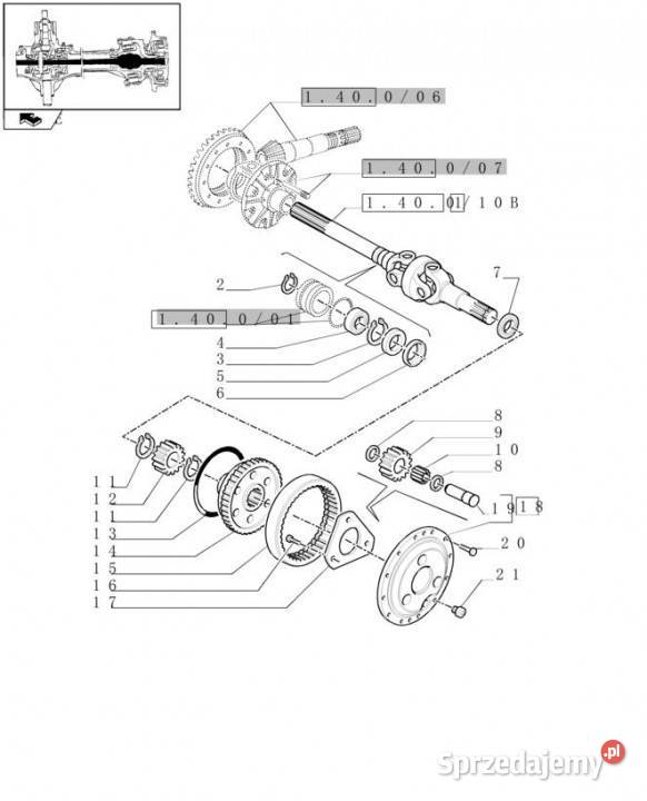 Holland T6010 T6090 T6070 Wałek przegubowy Jastrzębniki