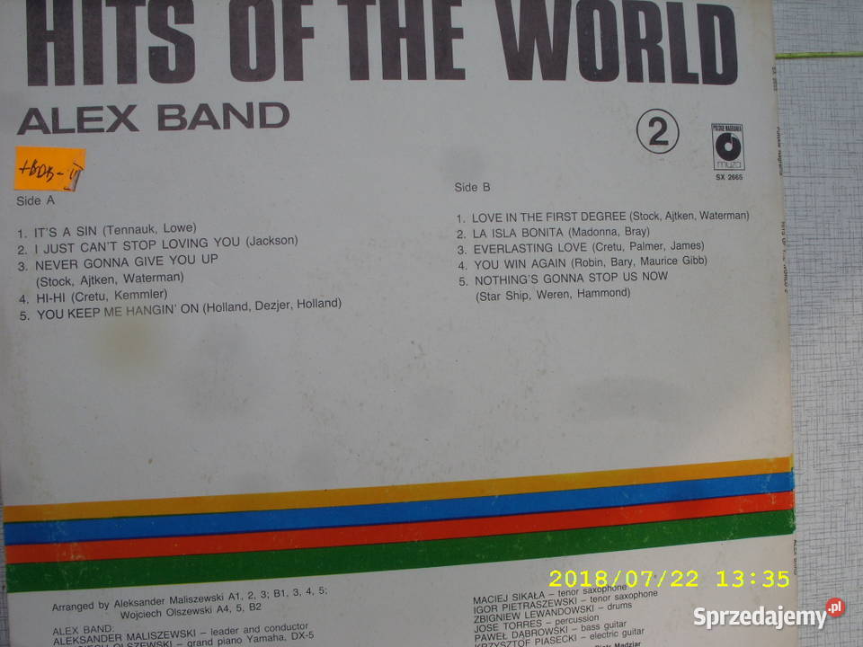 JAZZ WINYL LP ALEX BANDHITS OF THE 2 MUZA SX 1 płyta Płyty i kasety dolnośląskie Wołów