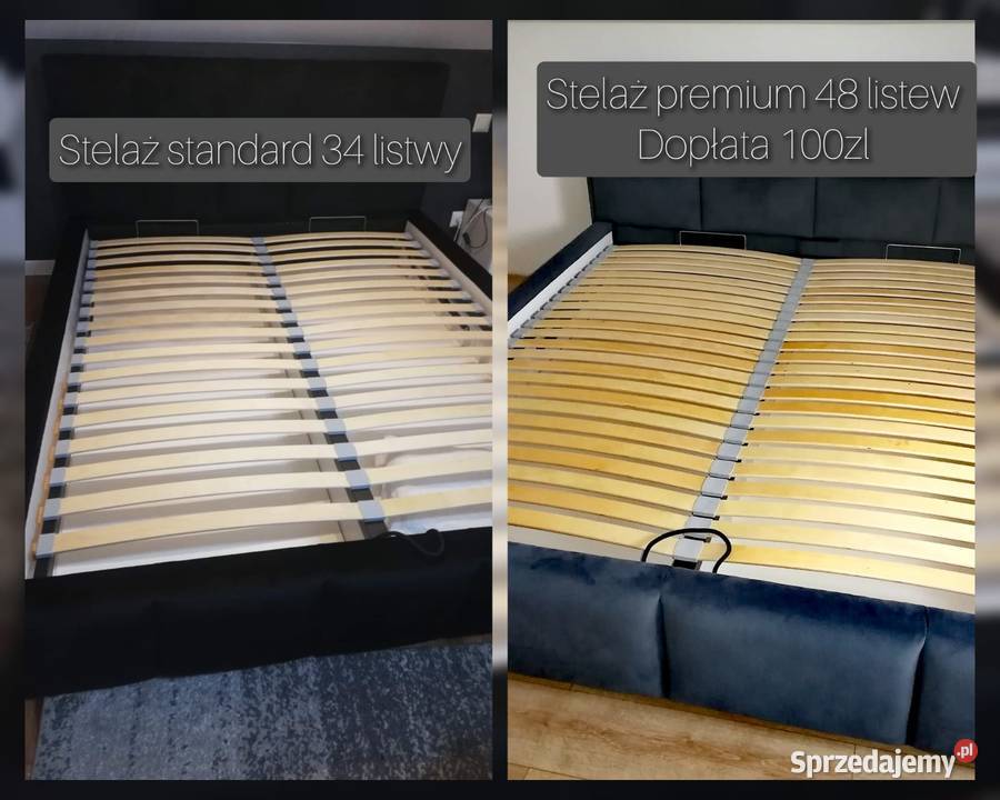 Łóżko tapicerowane Boston z pojemnikiem na wielkopolskie Ostrów Wielkopolski