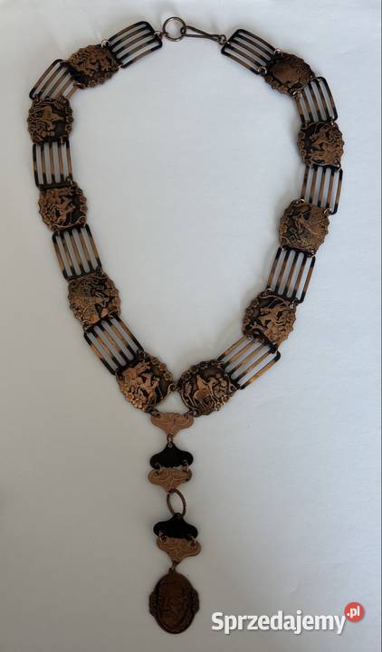 Naszyjnik Vintage w kolorze miedzianym sprzedam