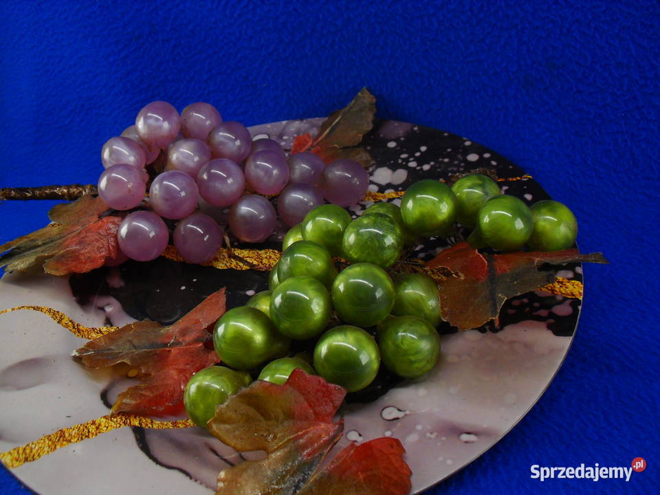 WINOGRONA DO DEKORACJI KOMPLET NA PLATERZE Bielawa