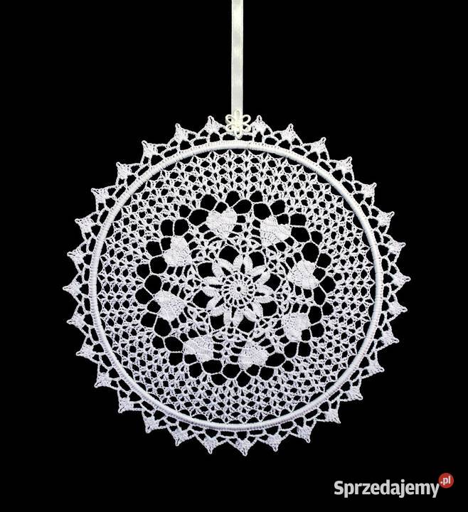 Zawieszka ozdoba na okno szydełkowa 22 Z157 Kluczbork