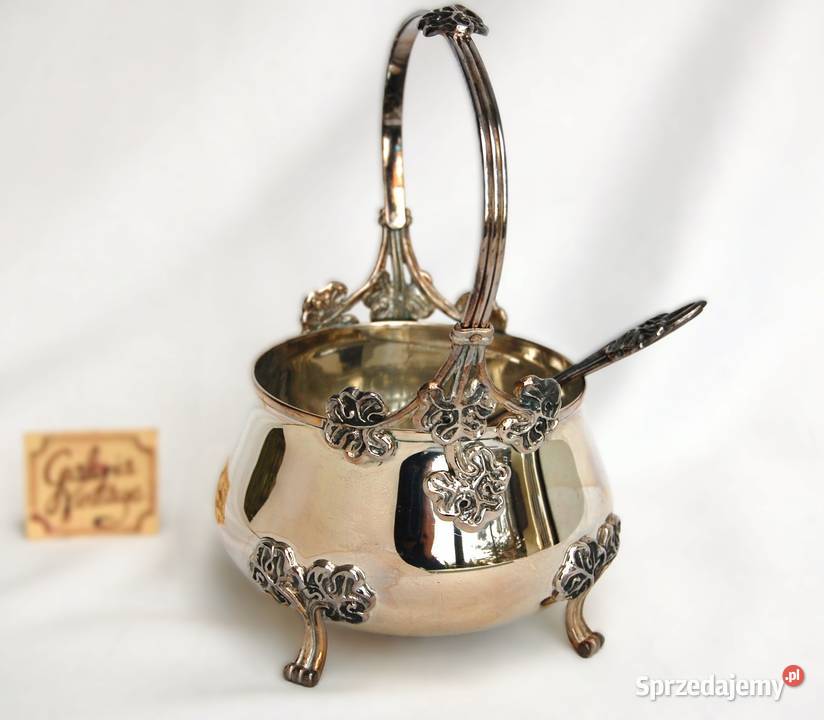 Nowa posrebrzana platerowana srebrem cukiernica Lublin