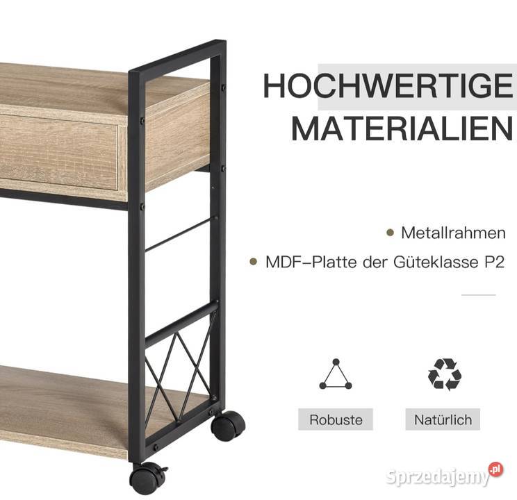 Stolik do serwowania z szufladą w stylu 60cm Brzesko