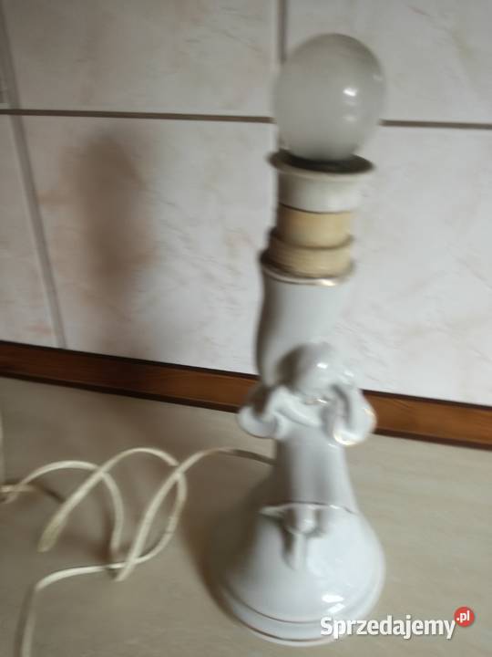 Piękna stara porcelanowa lampka nocna Ćmielów biały Jastrzębie-Zdrój