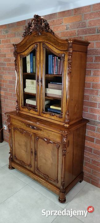 Ekskluzywna biblioteka witryna Ludwik Filip Meble Łagów