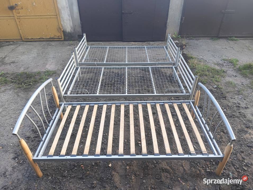 Łóżko polowe metalowe solidne wytrzymałe Będzin