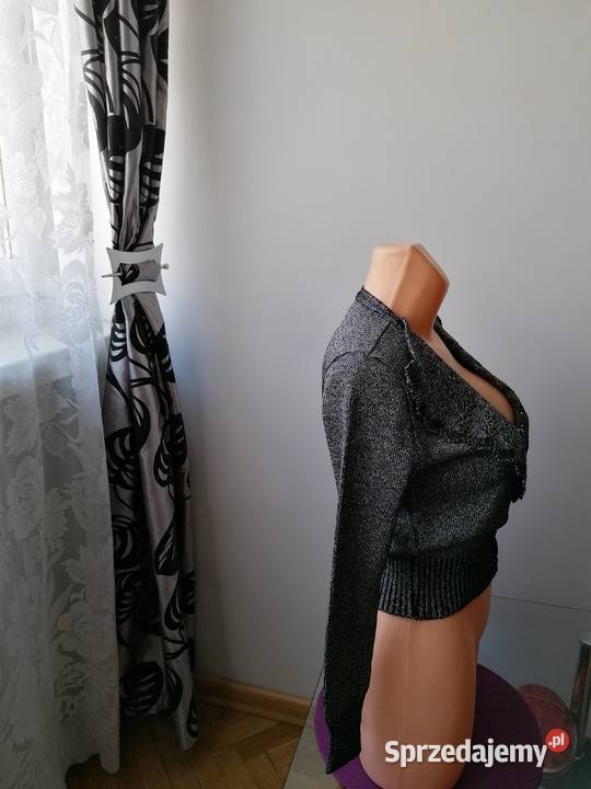 NOWY DAMSKI SWETER ZE SREBRNĄ NITKĄ RUNIWERSALNY Łódź