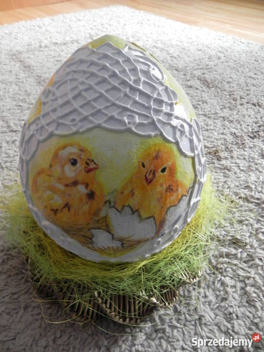Jajka zdobione techniką decoupage Dekoracje i ozdoby Aleksandrów Kujawski sprzedam