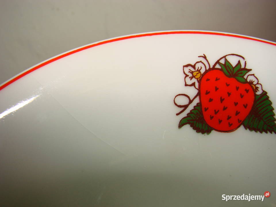 Lubiana Truskawki talerz deserowy Pruszcz Gdański
