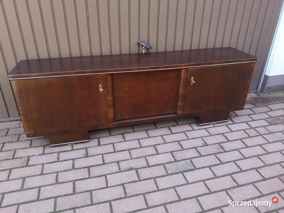 Komoda Dębowa RTV Niska ARTDECO Stara Antyk Swarzędz sprzedam