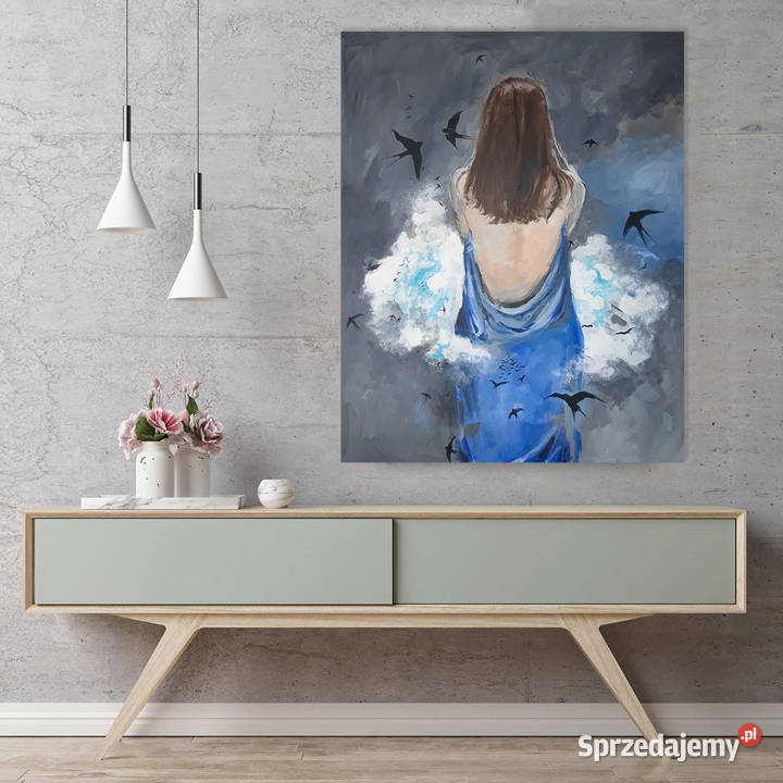 CHMURA obraz na płótnie 100x80 artystki Adriany Katowice