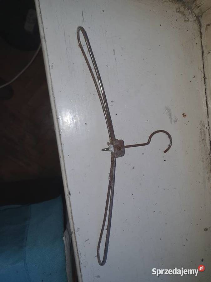Metalowy wieszak składany ubraniowy vintage PRL mazowieckie