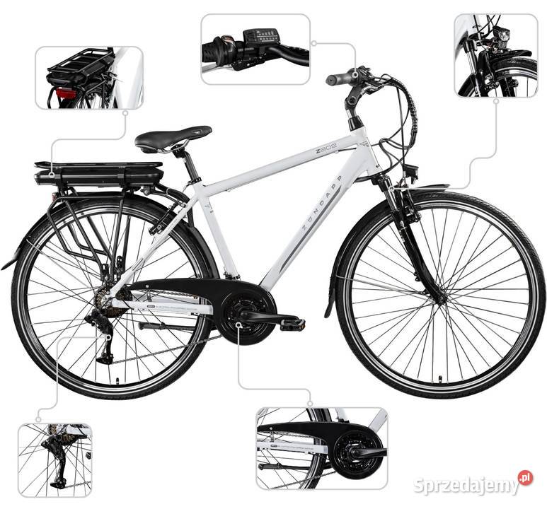 Rower Elektryczny Męski Trekkingowy 28 250W ALU