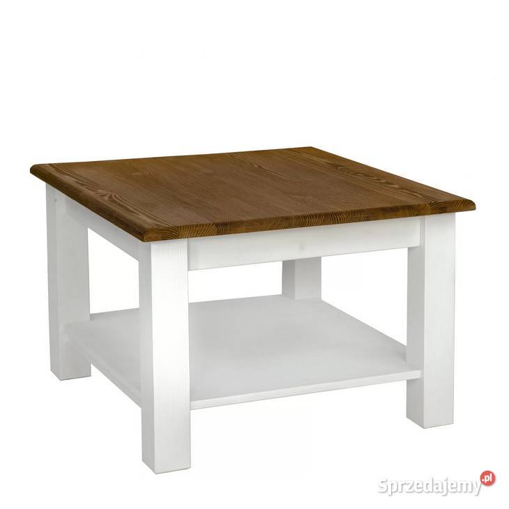 Drewniana ława kawowa stolik kwadratowa do 52cm Maków Podhalański