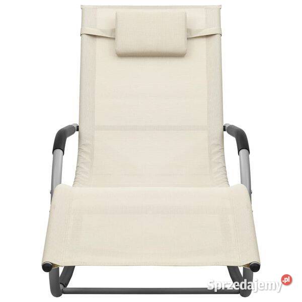 vidaXL Leżak tworzywo textilene kremowo Warszawa