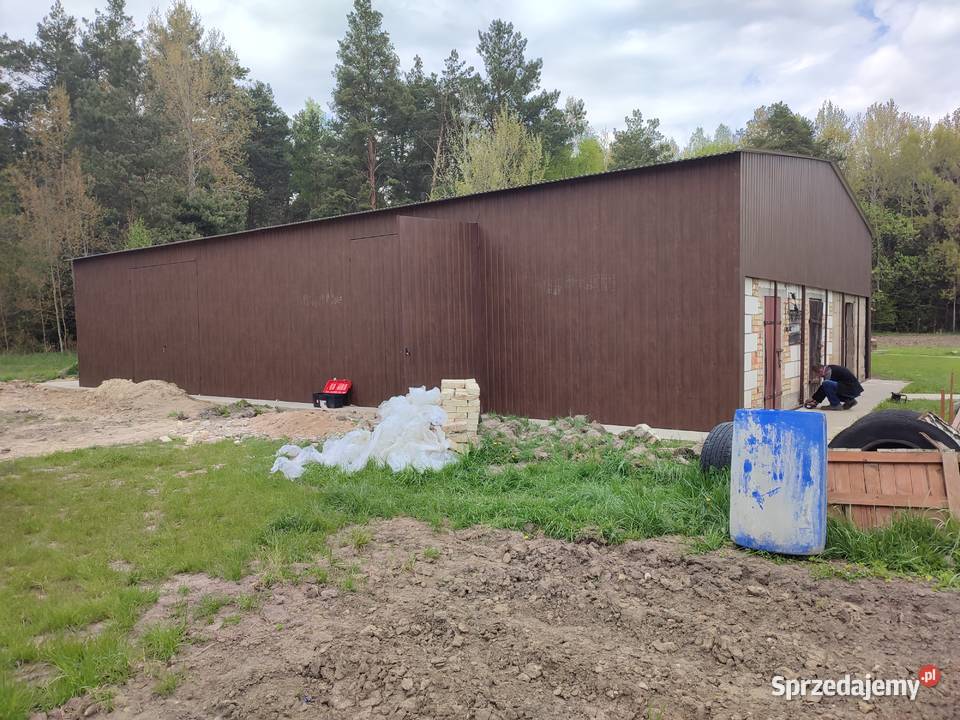 Długi Garaż Blaszany HALA Magazyn Konstrukcja Sprzedaż Nysa