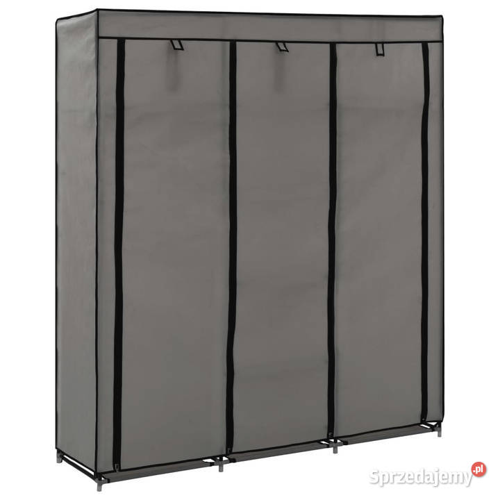 Szafa z przegrodami i drążkami szara 150x45x175 Szafy i garderoby mazowieckie Warszawa