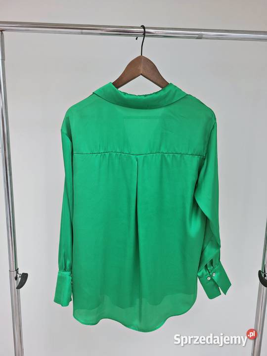Zielona satynowa koszula zielony Liszki