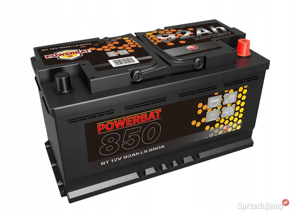 Akumulator PowerBat 12V 92AH 92 AH 850A P AGM dolnośląskie Jelcz-Laskowice