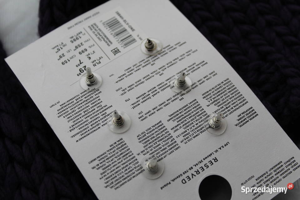 Reserved Kolczyki Szalik Czapka Fioletowy Zestaw Bielsko-Biała