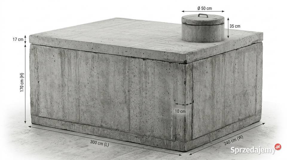 Zbiornik betonowy na deszczówkę 10m3 10000l Tarnów