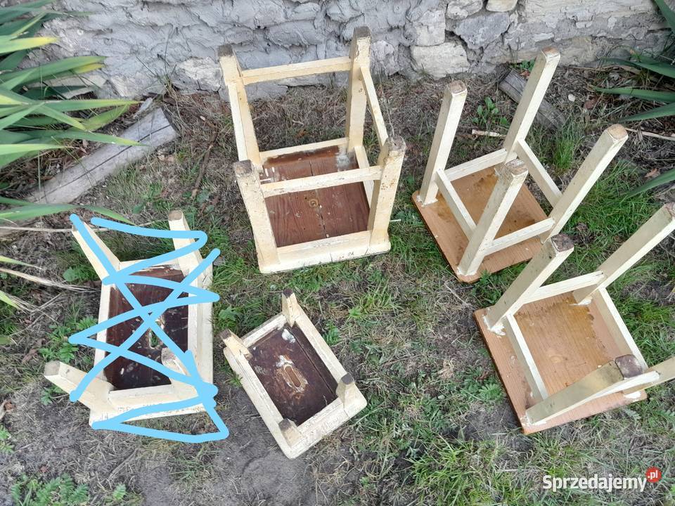 Różne stare taborety taboret krzesełko PRL i sprzedam