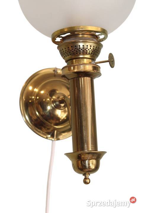 Kinkiet ścienny vintage styl naftowy szklany sprzedam