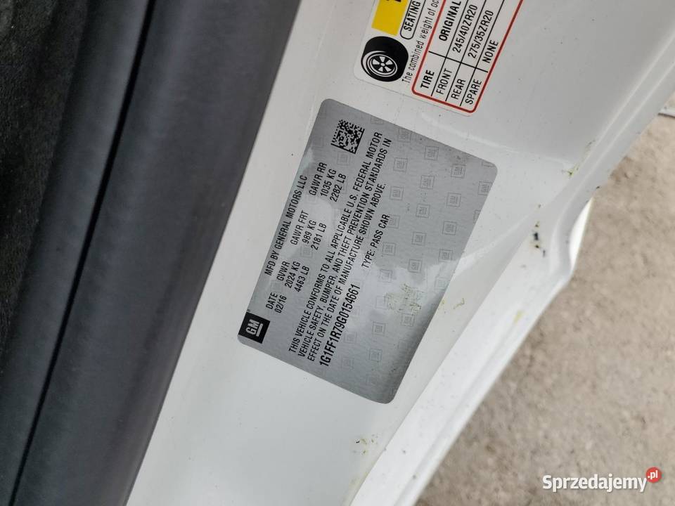 2016 CHEVROLET CAMARO SS Sportowy / Coupe Częstochowa