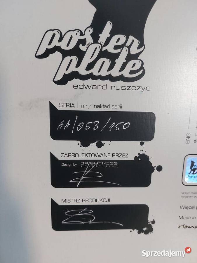 plakat Poster Plate blaszany poster metalowy