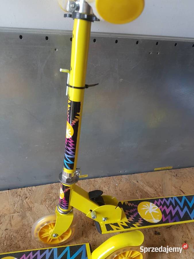 HULAJNOGA SKŁADANA DZIECI żółta palma Głogowa