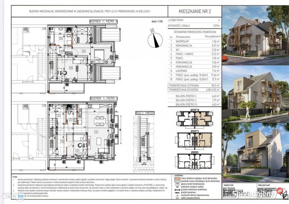 Mieszkanie 9811m2 4 pokoje Kielce Liczba pokoi 4