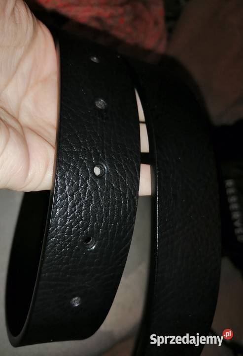 Nowy z metką SKÓRZANY pasek Z metalowymi Leszno sprzedam