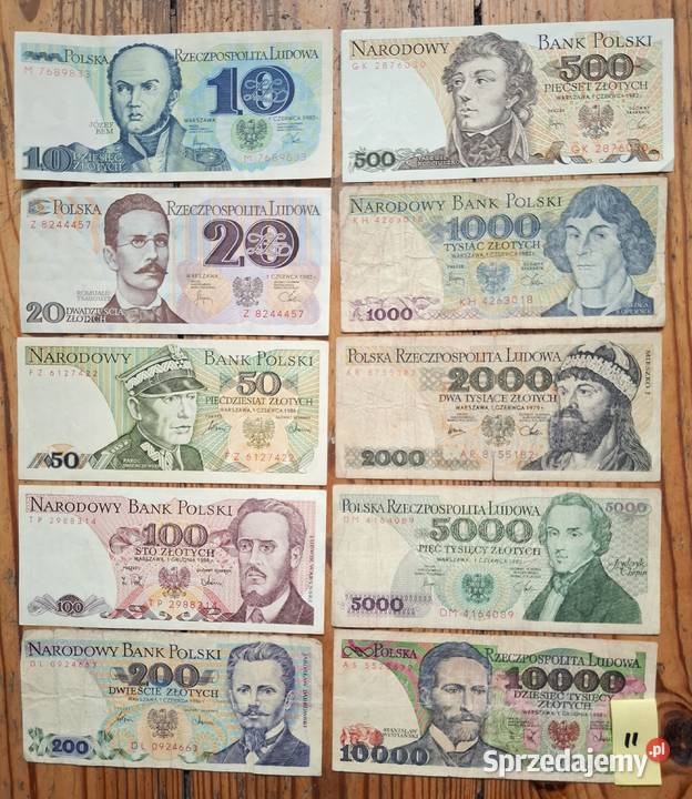 Zestaw Banknotów PRL II Gliwice