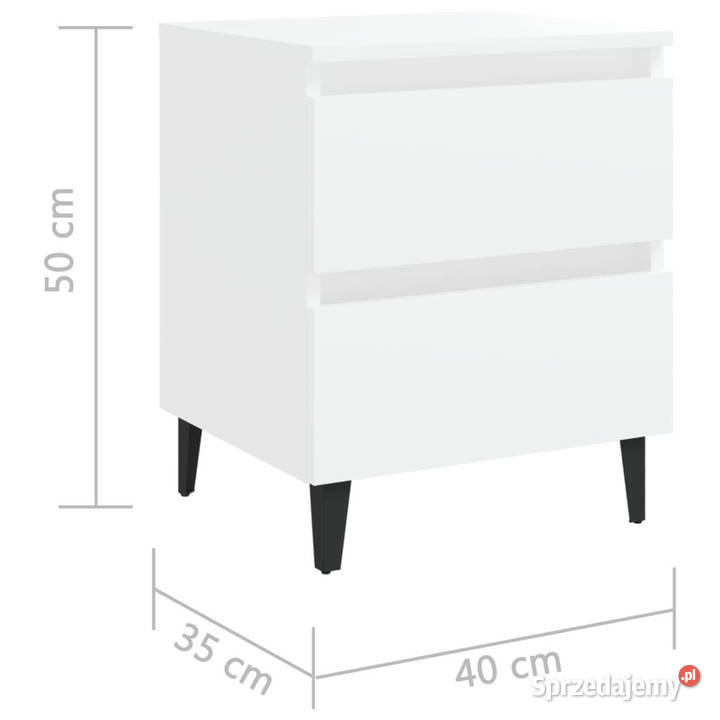 Szafki nocne 2 białe 40x35x50 materiał mazowieckie Warszawa sprzedam