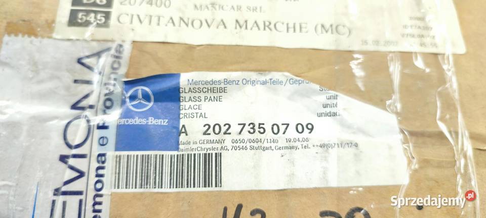 SZYBA KAROSERYJNA MERCEDESBENZ CKLASA W202 NOWA