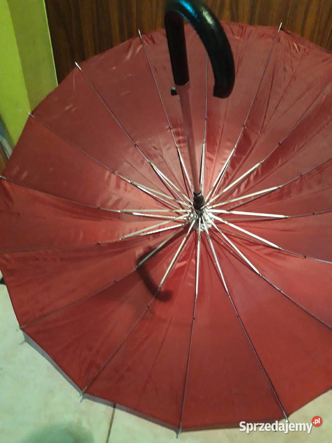 parasol długi z 16drutami kolor bordowy Uniseks