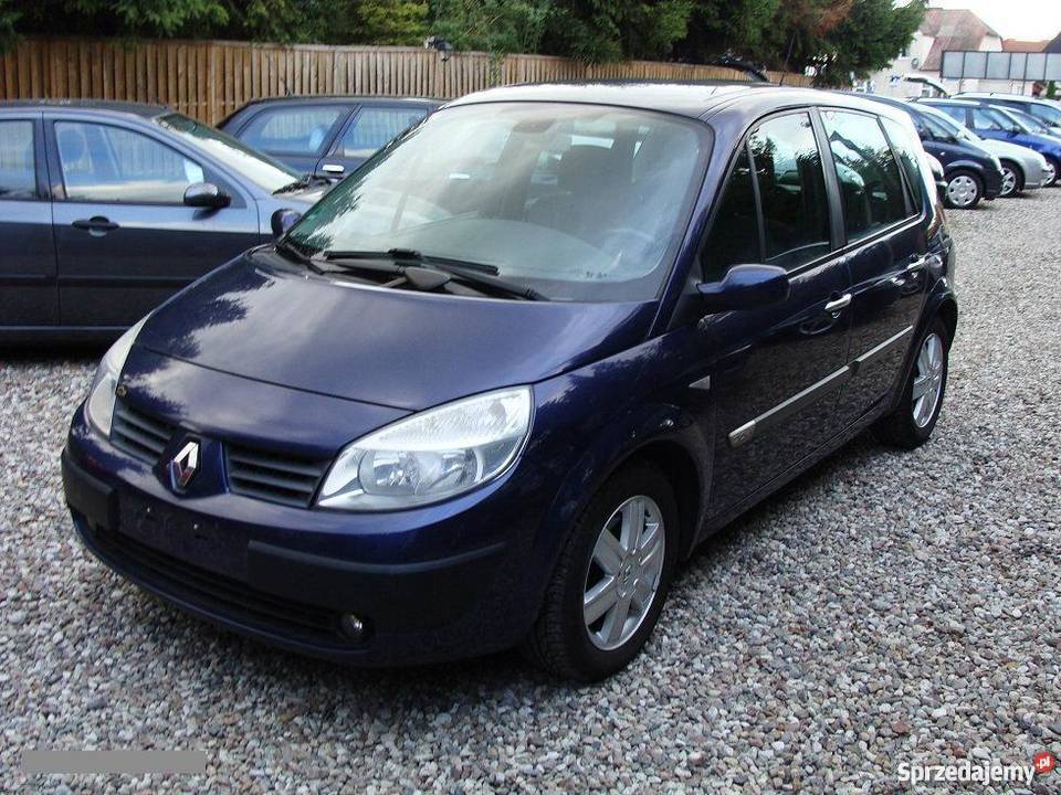 Renault Scenic niebieski centralny zamek Sopot