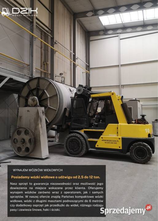 Wynajem wózków widłowych Łódź 25 5 8 12 ton łódzkie