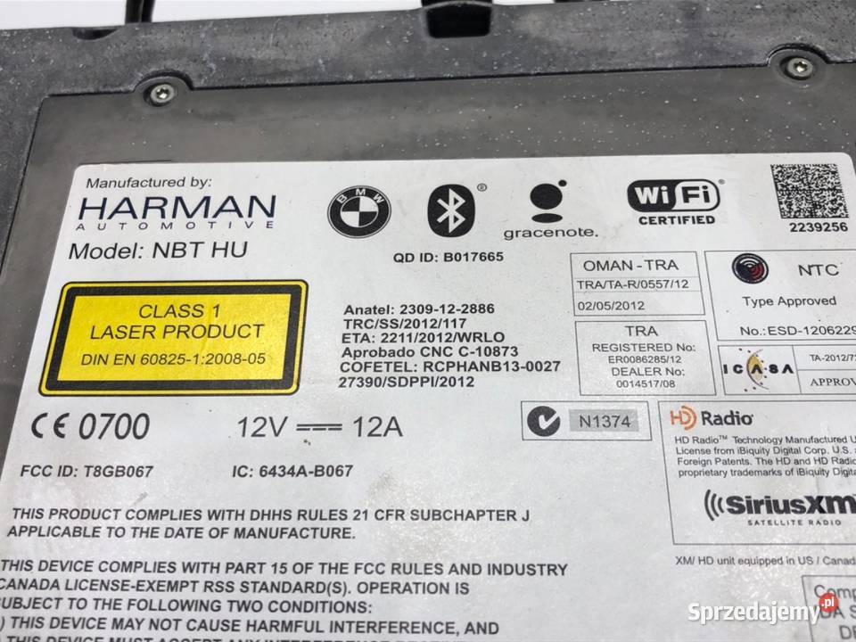 RADIO BMW F10 9327314 0916 ODTWARZACZ MULTIMEDIA osobowe